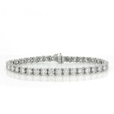 10.00CT Ladies Round Cut Diamond Tennis Bracelet